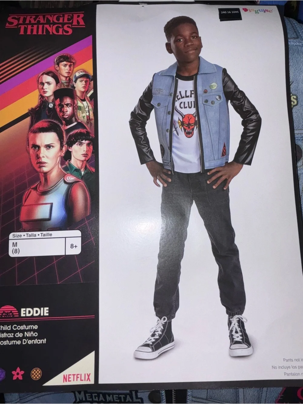 Stranger Things Eddie Hellfire Club Jacket Costume Cosplay Child M (8) - Picture 2 of 14